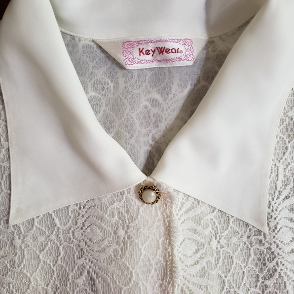 WOMENS "KEY WEAR" CREAM COLOR SHIRT - Picture 8 of 8